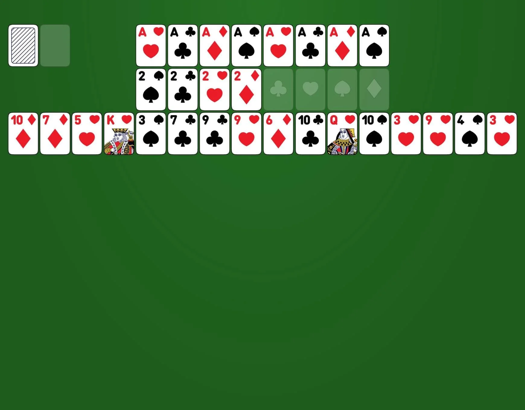 Solitaire bliss turn one